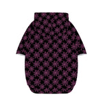 Black And Pink Spider Web Pattern Print Dog Zip Up Hoodie