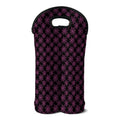 Black And Pink Spider Web Pattern Print Double Neoprene Wine Tote