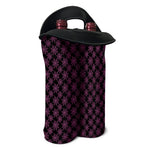 Black And Pink Spider Web Pattern Print Double Neoprene Wine Tote