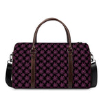 Black And Pink Spider Web Pattern Print Duffle Bag
