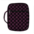 Black And Pink Spider Web Pattern Print Front Pocket Bible Bag