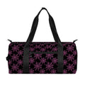 Black And Pink Spider Web Pattern Print Gym Bag