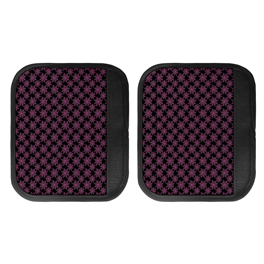 Black And Pink Spider Web Pattern Print Handle Covers