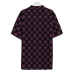 Black And Pink Spider Web Pattern Print Hawaiian Shirt