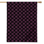 Black And Pink Spider Web Pattern Print House Flag