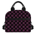 Black And Pink Spider Web Pattern Print Insulated Lunch Bag