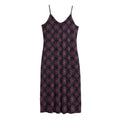 Black And Pink Spider Web Pattern Print Jersey Midi Cami Dress