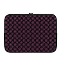 Black And Pink Spider Web Pattern Print Laptop Sleeve