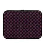 Black And Pink Spider Web Pattern Print Laptop Sleeve