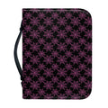 Black And Pink Spider Web Pattern Print Leather Bible Cover