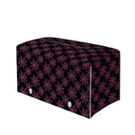 Black And Pink Spider Web Pattern Print Leather Tissue Box Cover