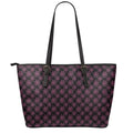 Black And Pink Spider Web Pattern Print Leather Tote Bag With Zipper