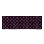 Black And Pink Spider Web Pattern Print Long Kitchen Mat