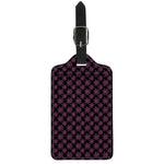 Black And Pink Spider Web Pattern Print Luggage Tag