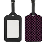 Black And Pink Spider Web Pattern Print Luggage Tag