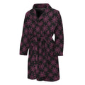 Black And Pink Spider Web Pattern Print Men's Bathrobe