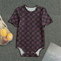 Black And Pink Spider Web Pattern Print Men's Bodysuit