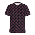 Black And Pink Spider Web Pattern Print Men's Athletic T-Shirt