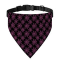 Black And Pink Spider Web Pattern Print Over The Collar Dog Bandana