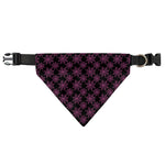 Black And Pink Spider Web Pattern Print Over The Collar Dog Bandana