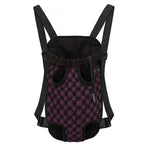 Black And Pink Spider Web Pattern Print Pet Carrier Backpack