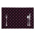 Black And Pink Spider Web Pattern Print Placemat