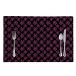 Black And Pink Spider Web Pattern Print Placemat