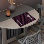 Black And Pink Spider Web Pattern Print Placemat