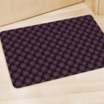 Black And Pink Spider Web Pattern Print Polyester Doormat