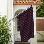 Black And Pink Spider Web Pattern Print Polyester Flag