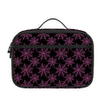 Black And Pink Spider Web Pattern Print Portable Lunch Bag