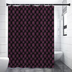 Black And Pink Spider Web Pattern Print Premium Shower Curtain