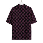 Black And Pink Spider Web Pattern Print Rayon Hawaiian Shirt