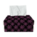 Black And Pink Spider Web Pattern Print Rectangle Tissue Box Cover