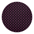 Black And Pink Spider Web Pattern Print Round Blanket