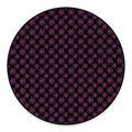 Black And Pink Spider Web Pattern Print Round Floor Mat