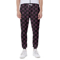 Black And Pink Spider Web Pattern Print Joggers
