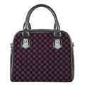 Black And Pink Spider Web Pattern Print Shoulder Handbag