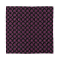 Black And Pink Spider Web Pattern Print Silk Bandana
