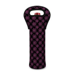 Black And Pink Spider Web Pattern Print Single Neoprene Wine Tote
