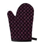 Black And Pink Spider Web Pattern Print Single Oven Mitt