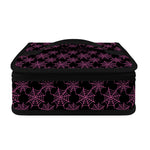 Black And Pink Spider Web Pattern Print Small Lunch Bag