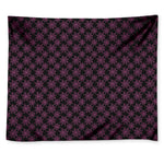 Black And Pink Spider Web Pattern Print Tapestry