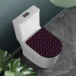Black And Pink Spider Web Pattern Print Toilet Lid Cover