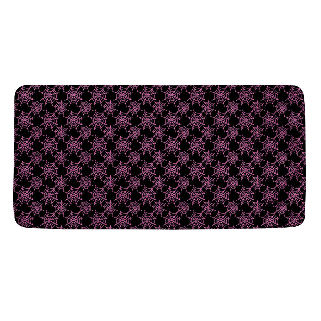 Black And Pink Spider Web Pattern Print Towel