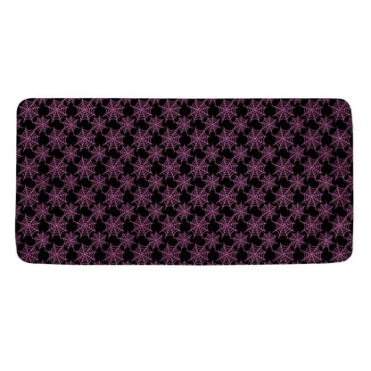 Black And Pink Spider Web Pattern Print Towel