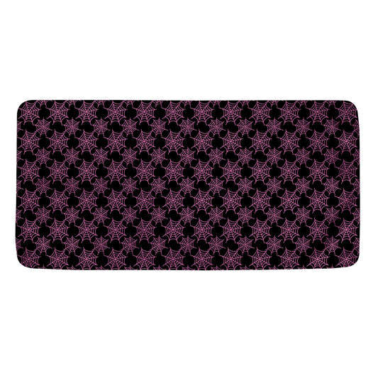 Black And Pink Spider Web Pattern Print Towel