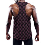 Black And Pink Spider Web Pattern Print Training Tank Top