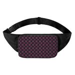 Black And Pink Spider Web Pattern Print Waist Bag