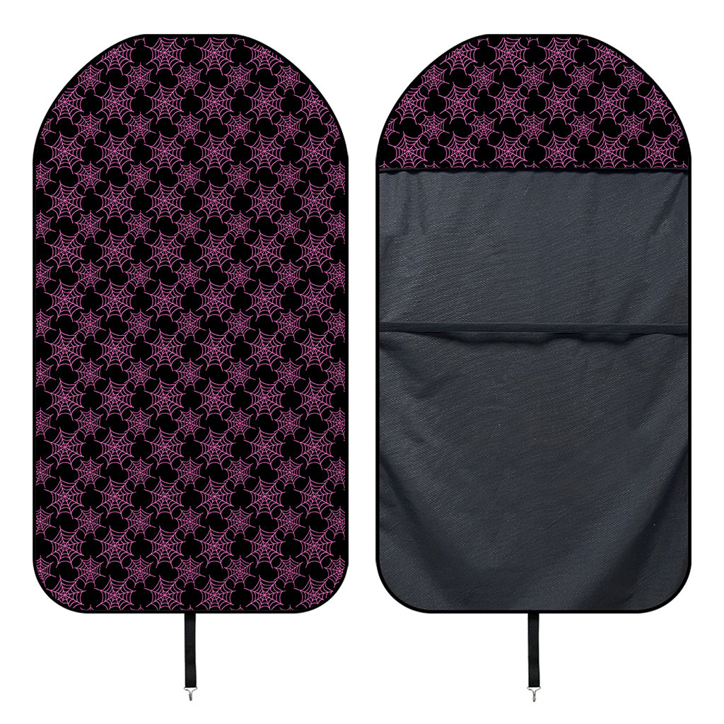Black And Pink Spider Web Pattern Print Waterproof Car Seat Cover